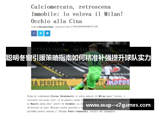 聪明冬窗引援策略指南如何精准补强提升球队实力